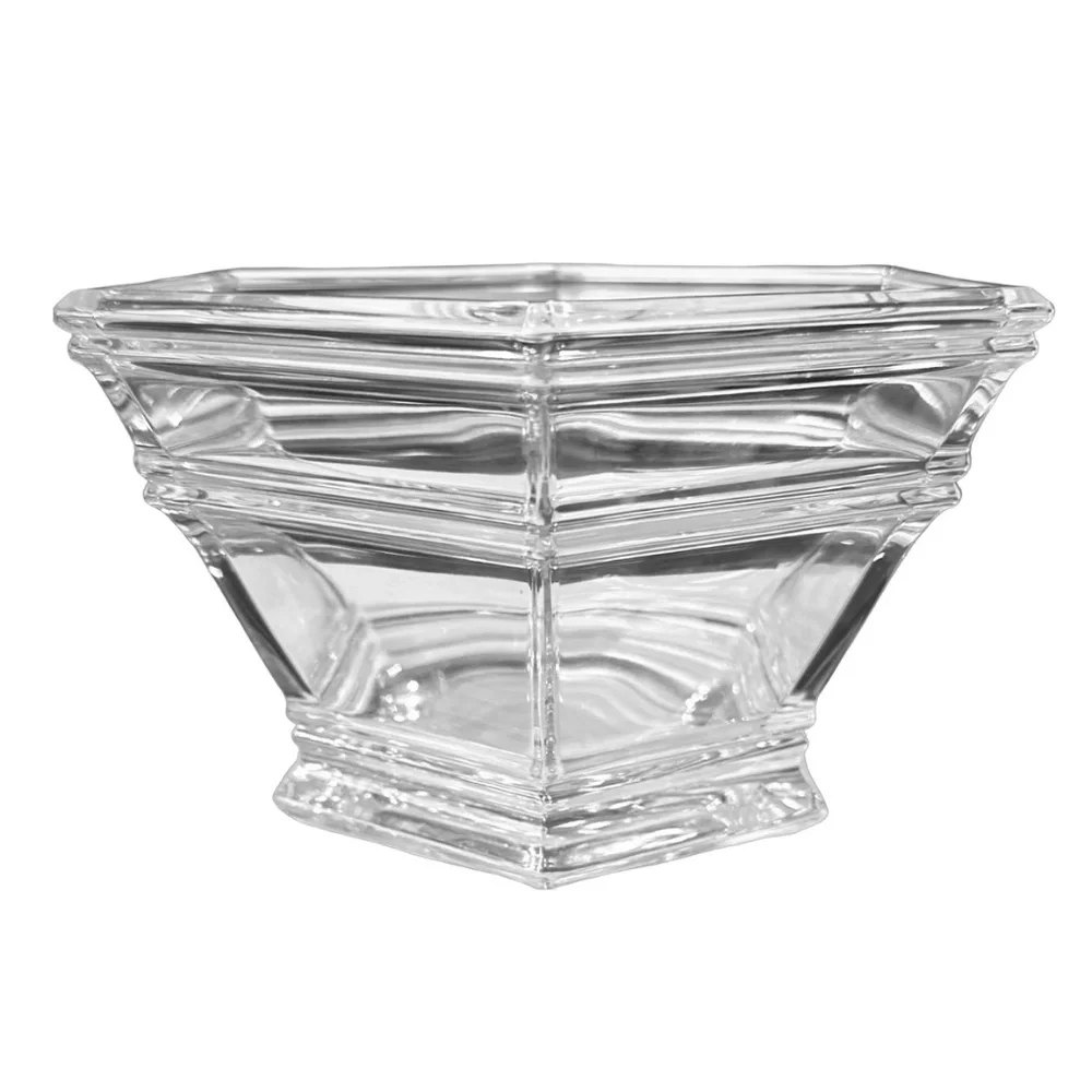 TIFFANYy & CO. Vintage Windham Hexagon Clear Crystal Bowl 7.5”